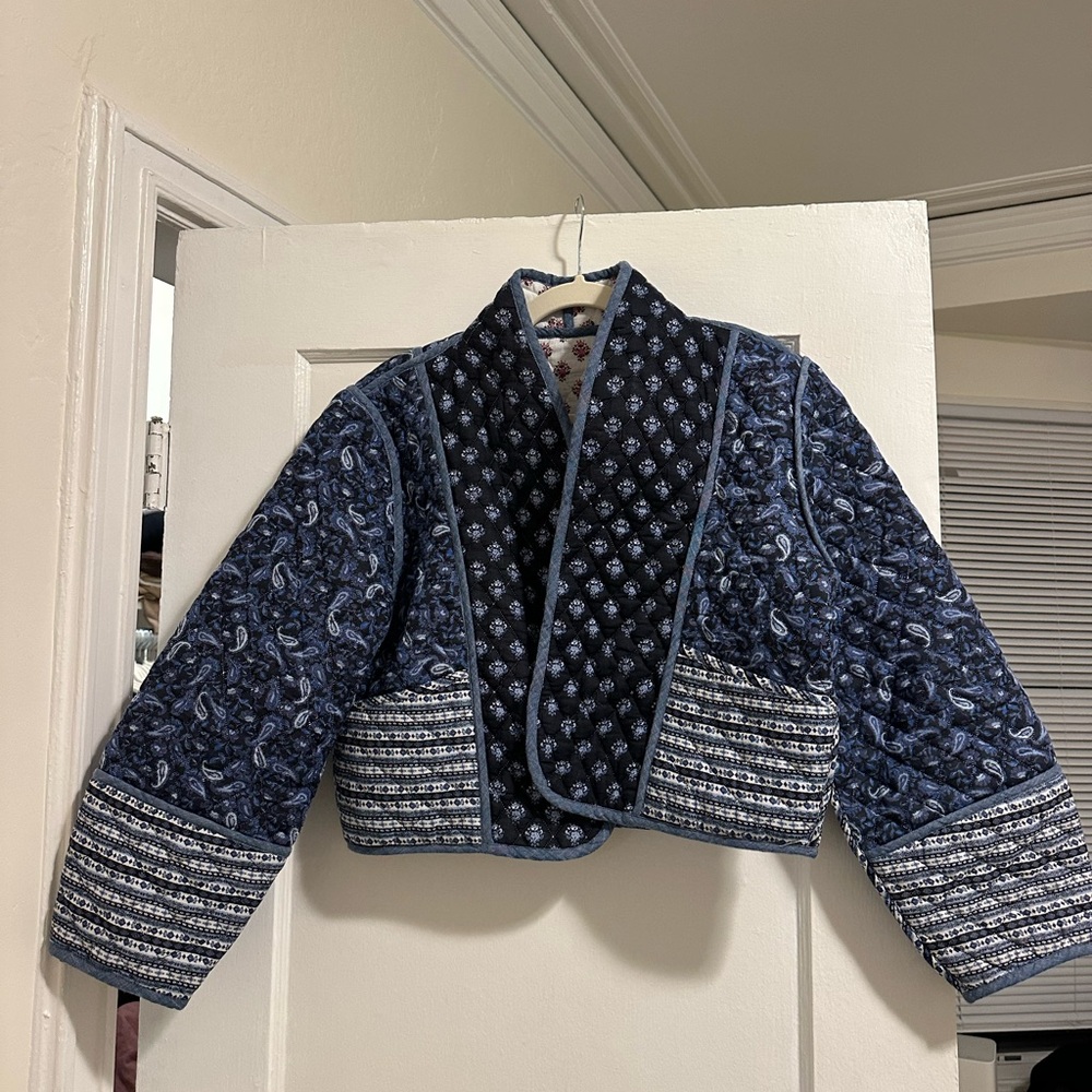 Mango Pink and White Floral Bomber Jacket - Picture 6 of 6